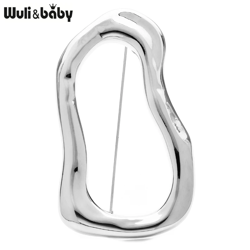 Wuli&baby большие круглые броши из нержавеющей стали