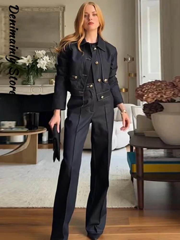 Шикарные джинсовые длинные брюки