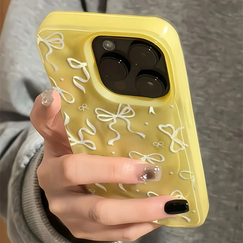 Модный чехол для телефона с принтом бабочки и банта для iphone 17 - Фотография_2
