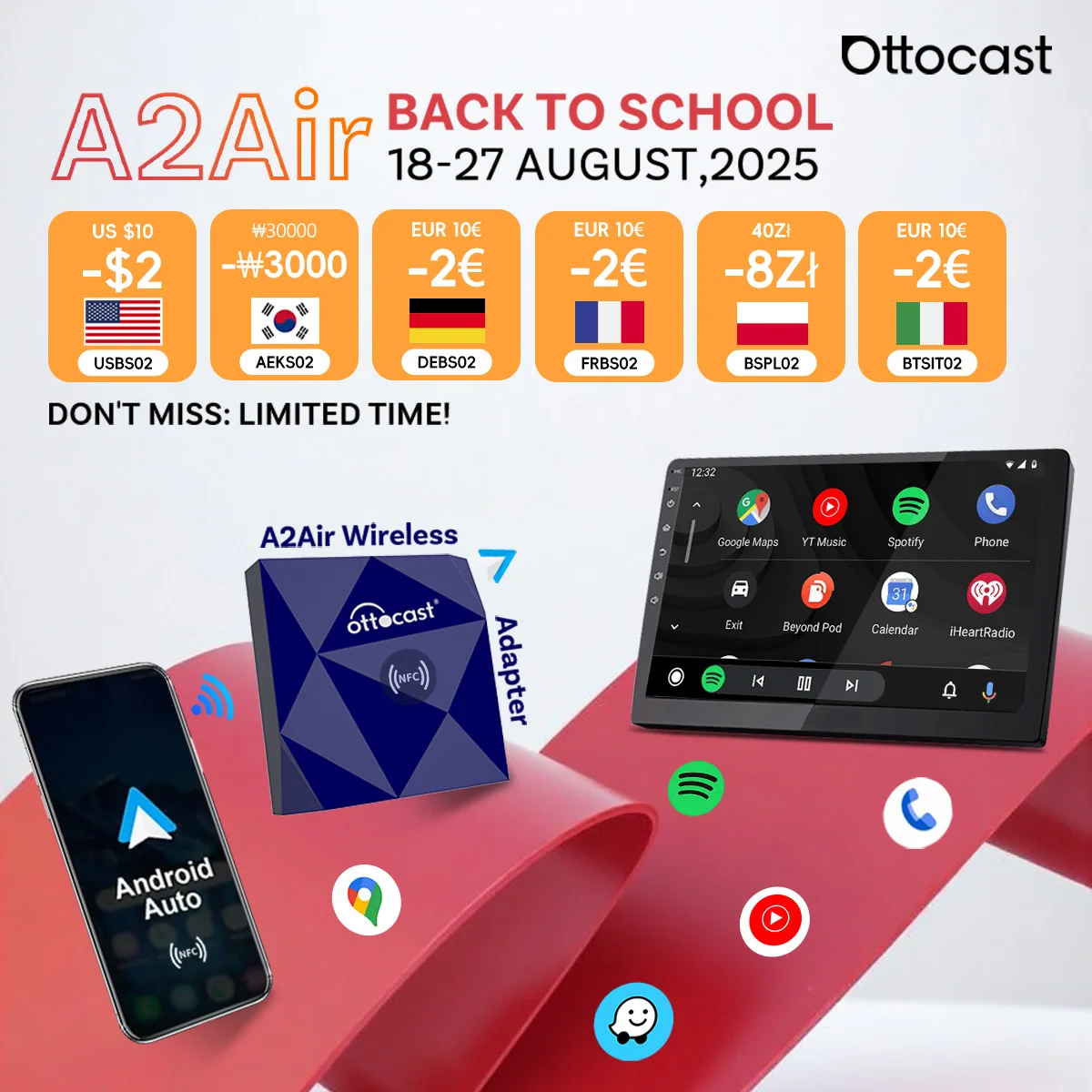 A2air беспроводной android auto