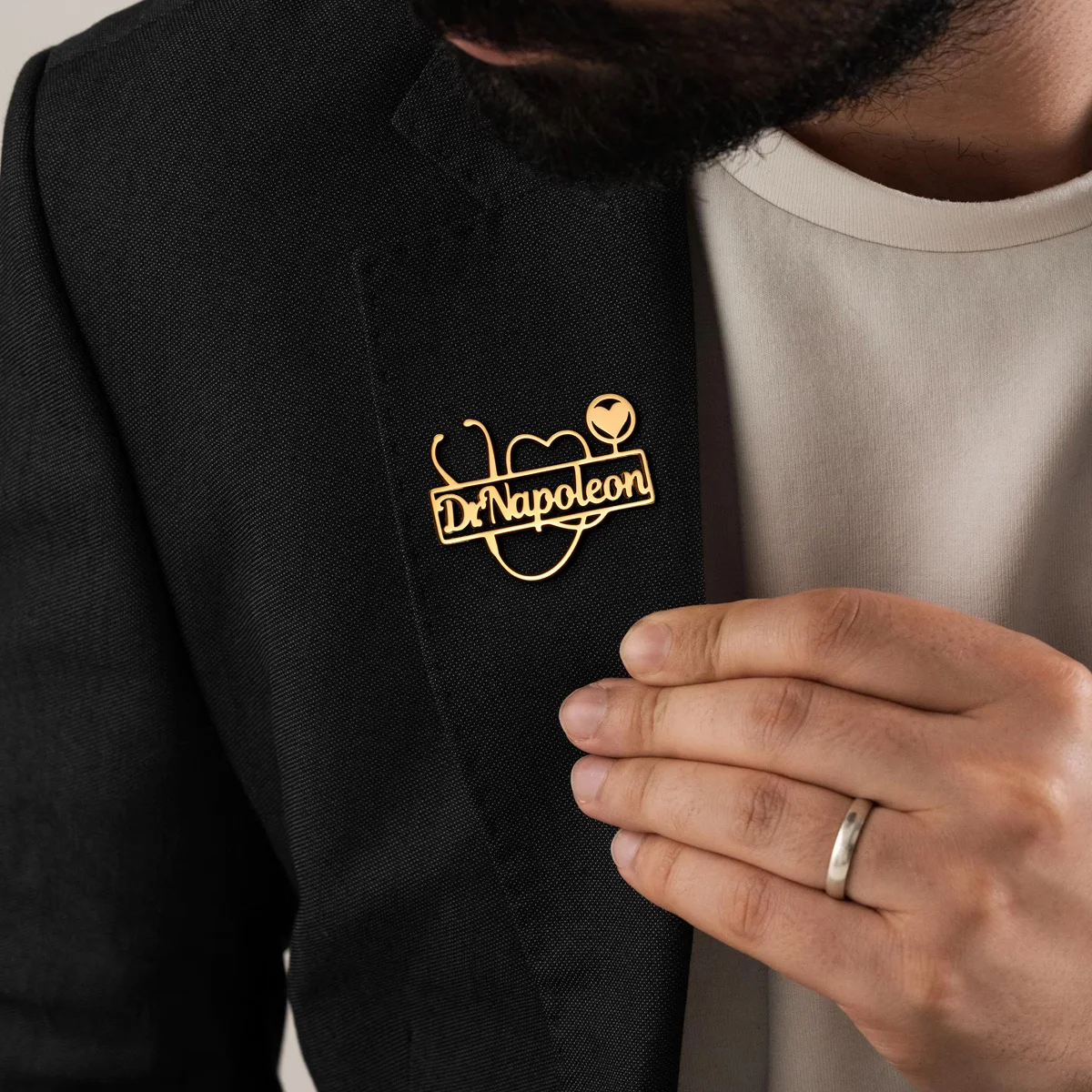 Брошь в виде стетоскопа на заказ - Фотография_2