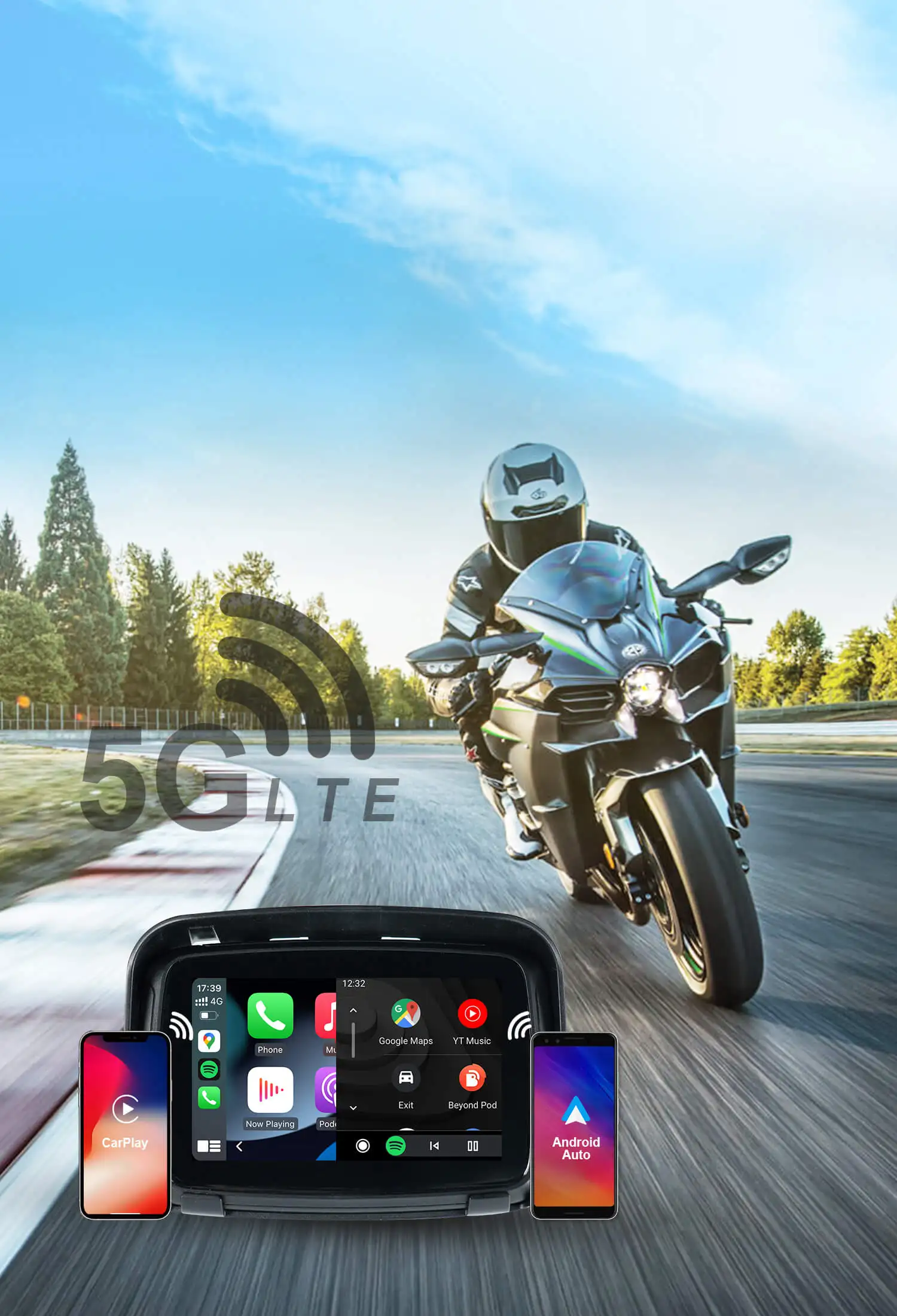 Ottocast carplay lite c5 мотоциклетный - Фотография_2