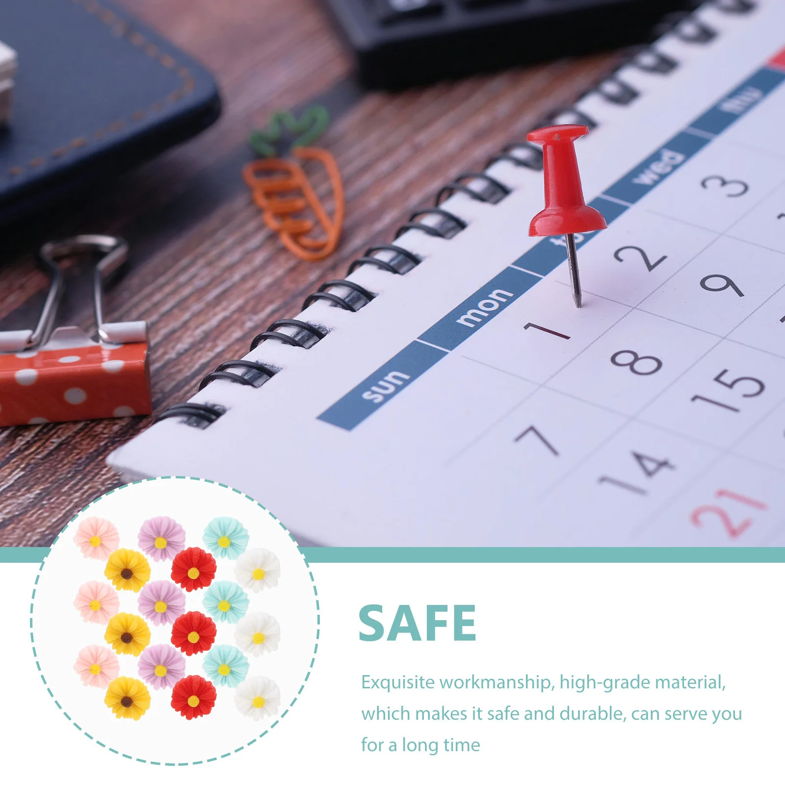 Канцелярские кнопки в форме цветка - Фотография_4