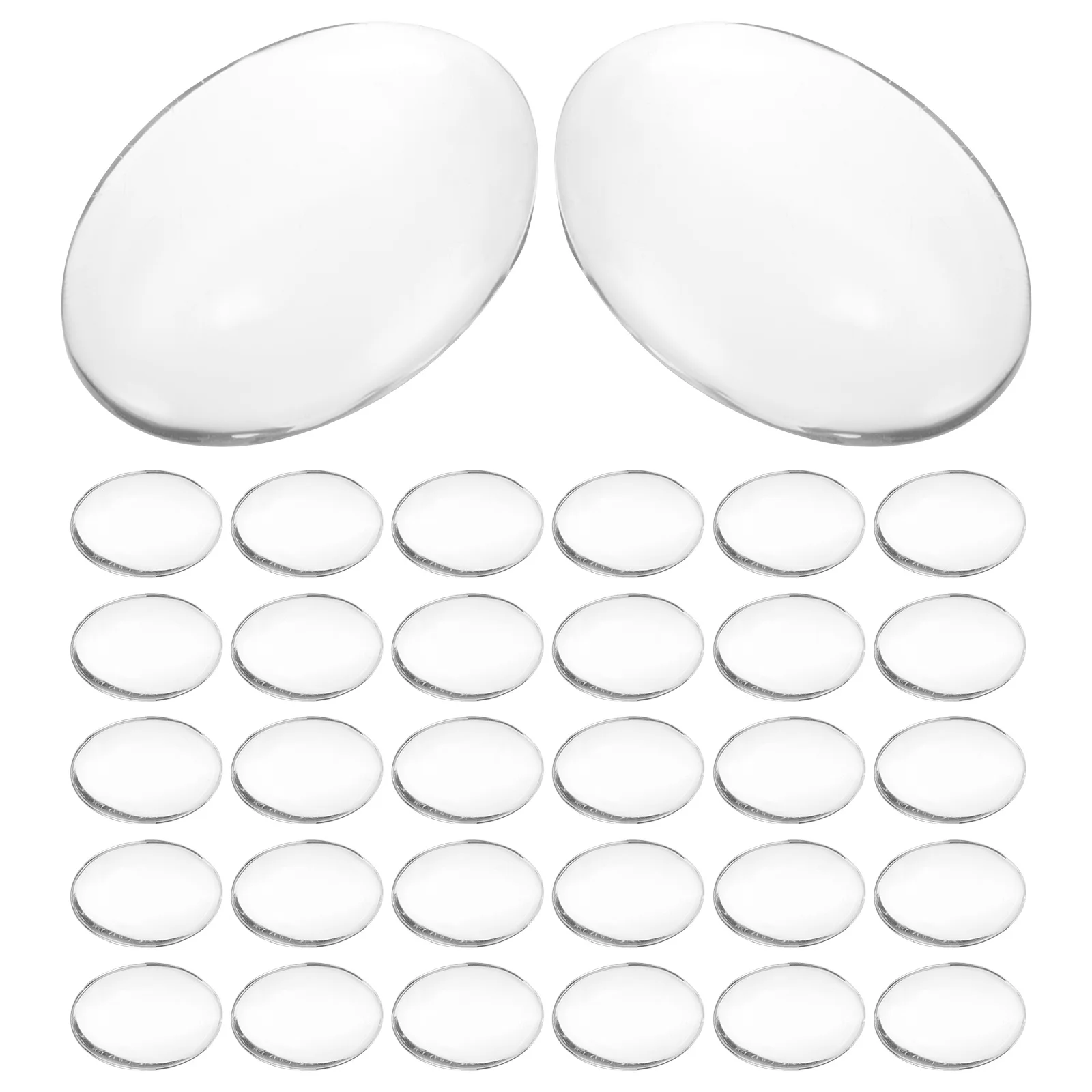 Прозрачные стеклянные овальные кабошоны - Фотография_2