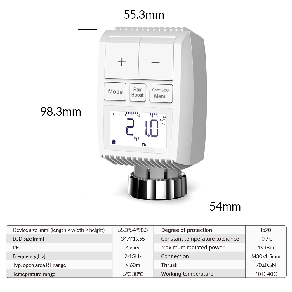 Привод радиатора tuya smart zigbee - Фотография_2