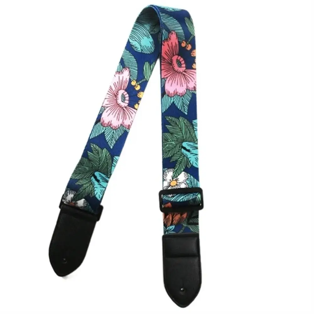 Регулируемый ремень для гитары с цветным принтом