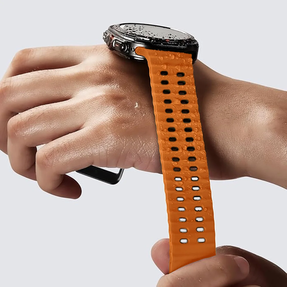 Новый морской силиконовый ремешок для часов samsung watch ultra 47 мм - Фотография_5