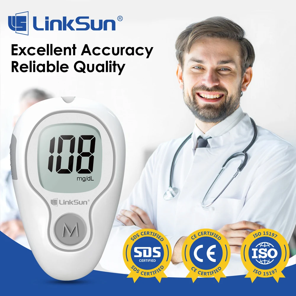 Linksun g-425-3 измеритель уровня глюкозы в крови 10/50/100 шт - Фотография_2
