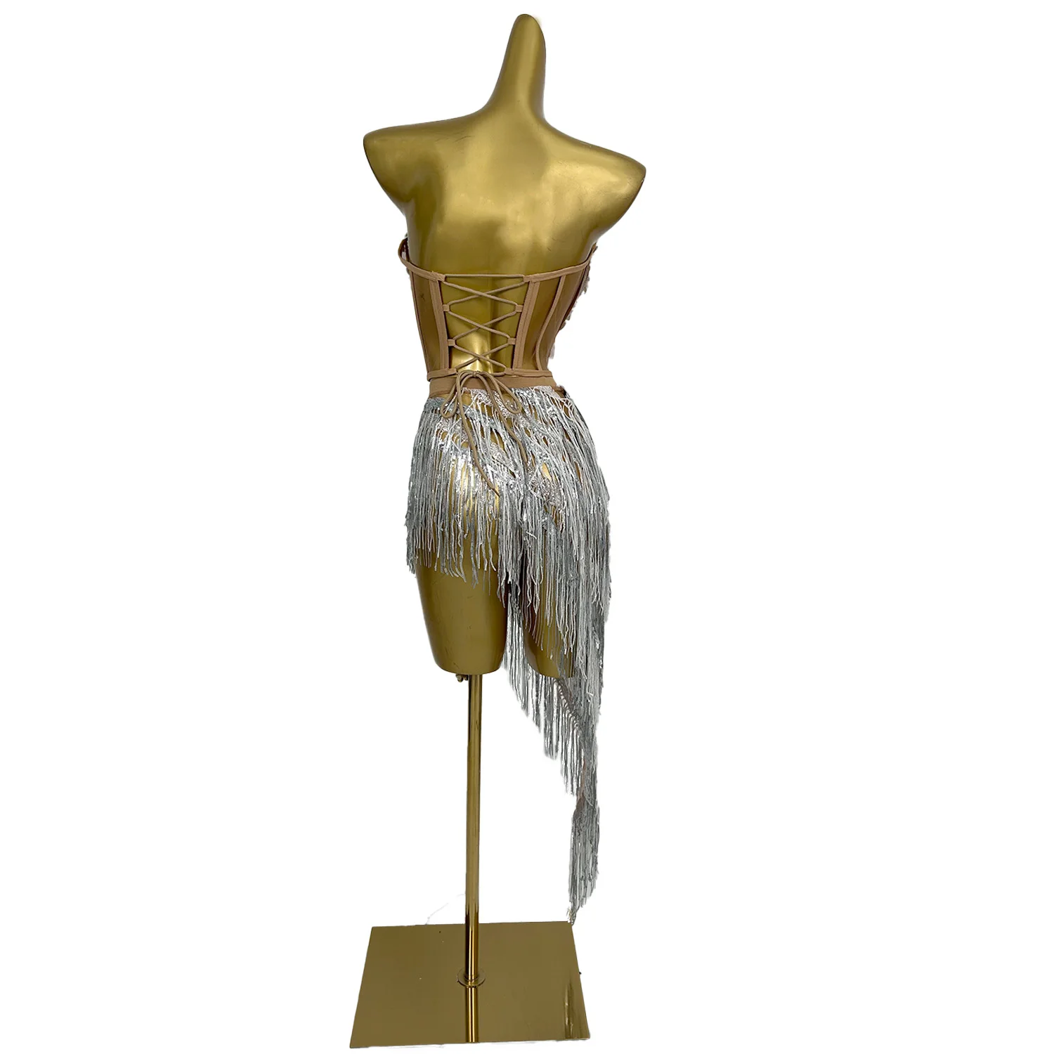 Короткие топы без бретелек со стразами и блестками - Фотография_4