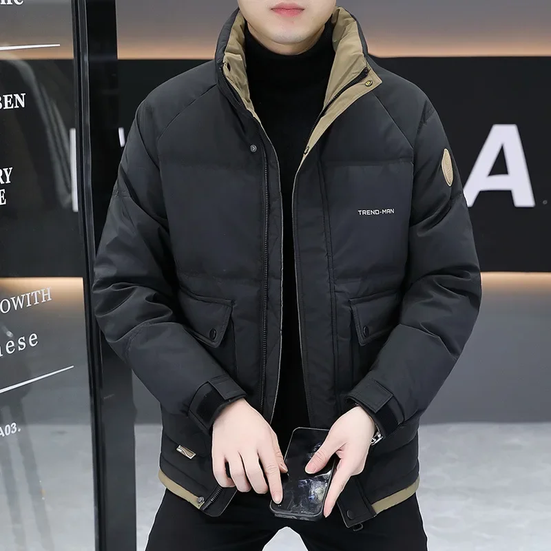 Пуховик winner, мужское теплое белое пальто на утином пуху