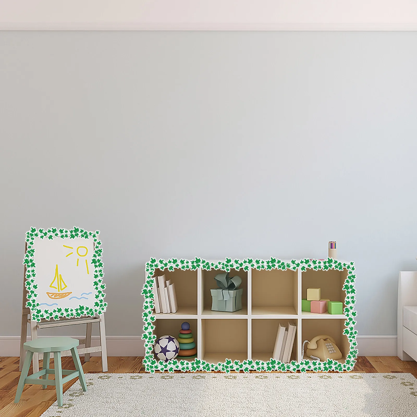 Наклейки с дизайном листьев «сделай сам» для украшения класса