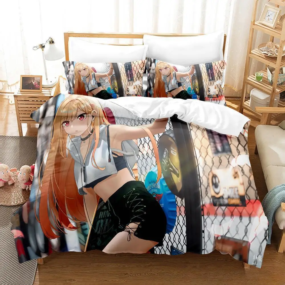 Комплект постельного белья с 3d принтом аниме kawaii marin kitagawa - Фотография_5