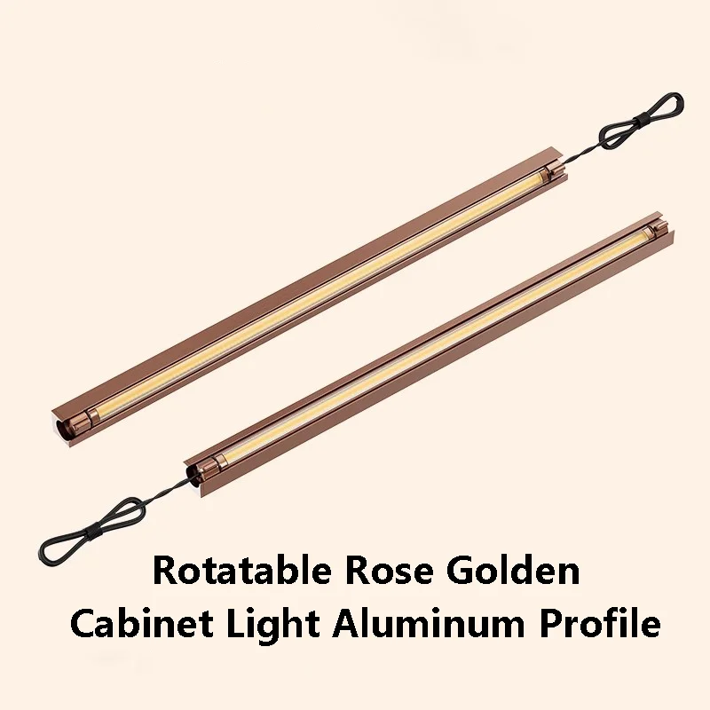 Вращающийся светильник для шкафа розового золота