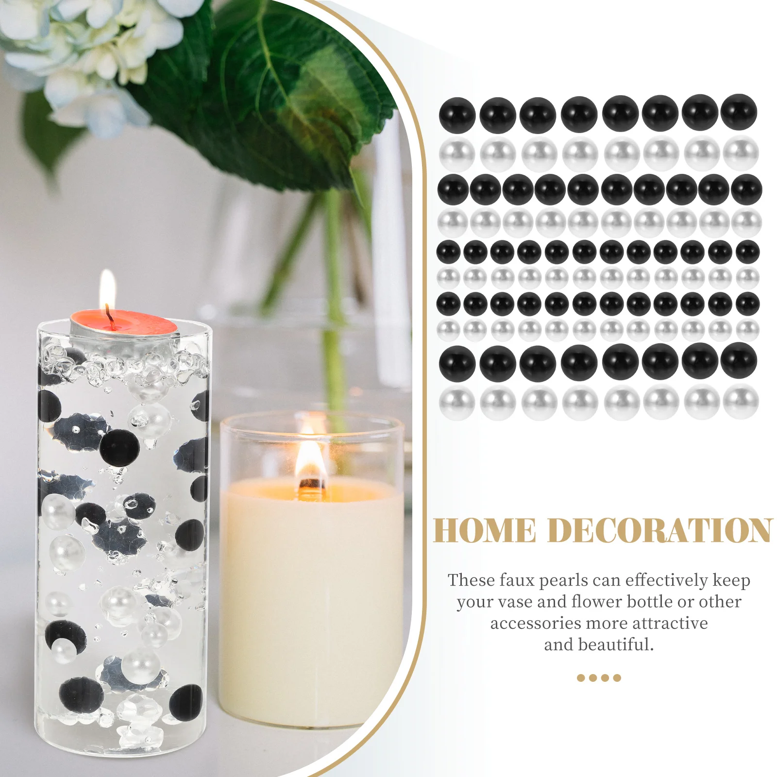 Наполнитель для вазы из искусственного жемчуга без отверстий