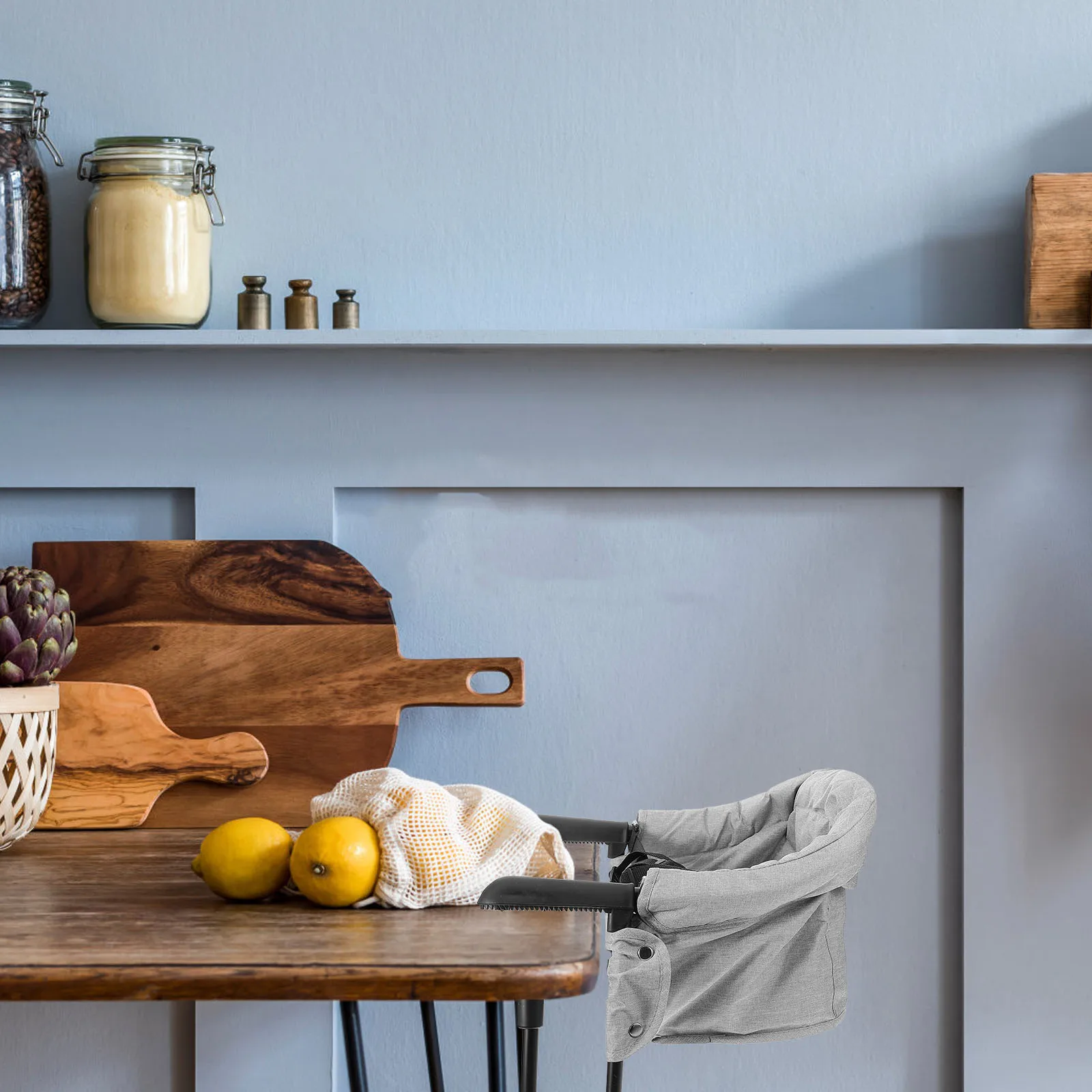 Складной портативный детский высокий стульчик для малышей