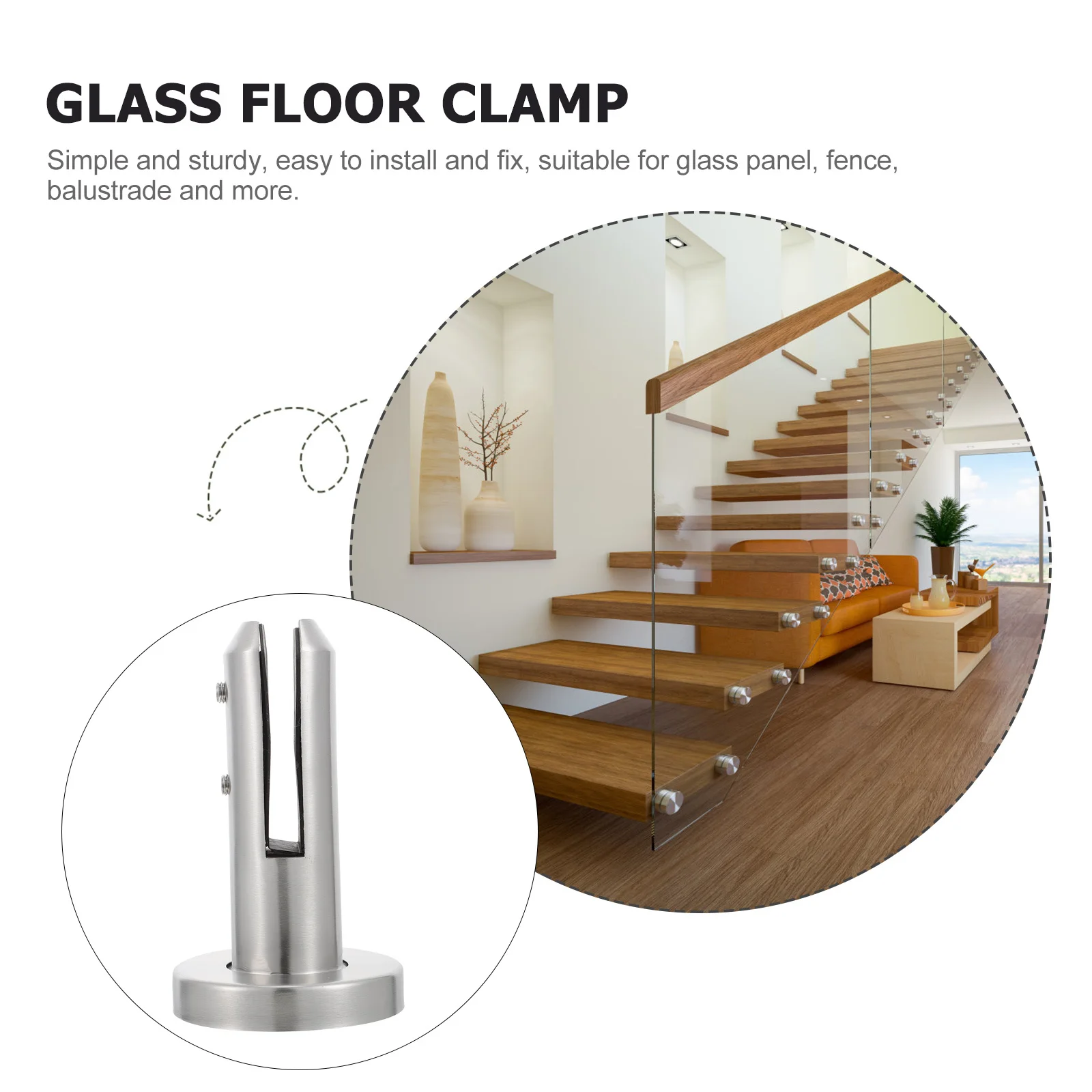 Зажим для стекла из нержавеющей стали - Фотография_5