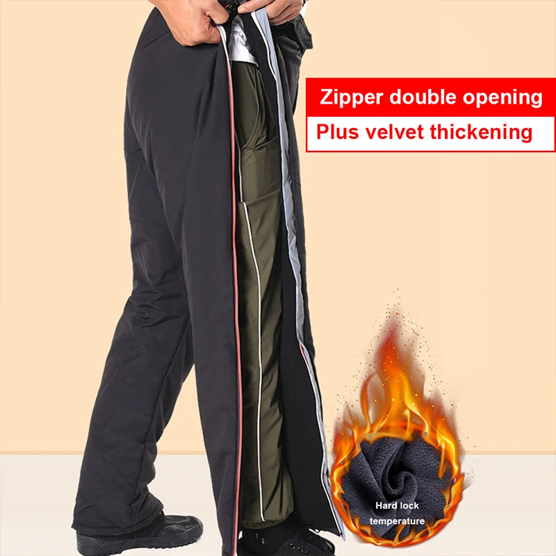 Мужские теплые утепленные флисовые брюки - Фотография_5