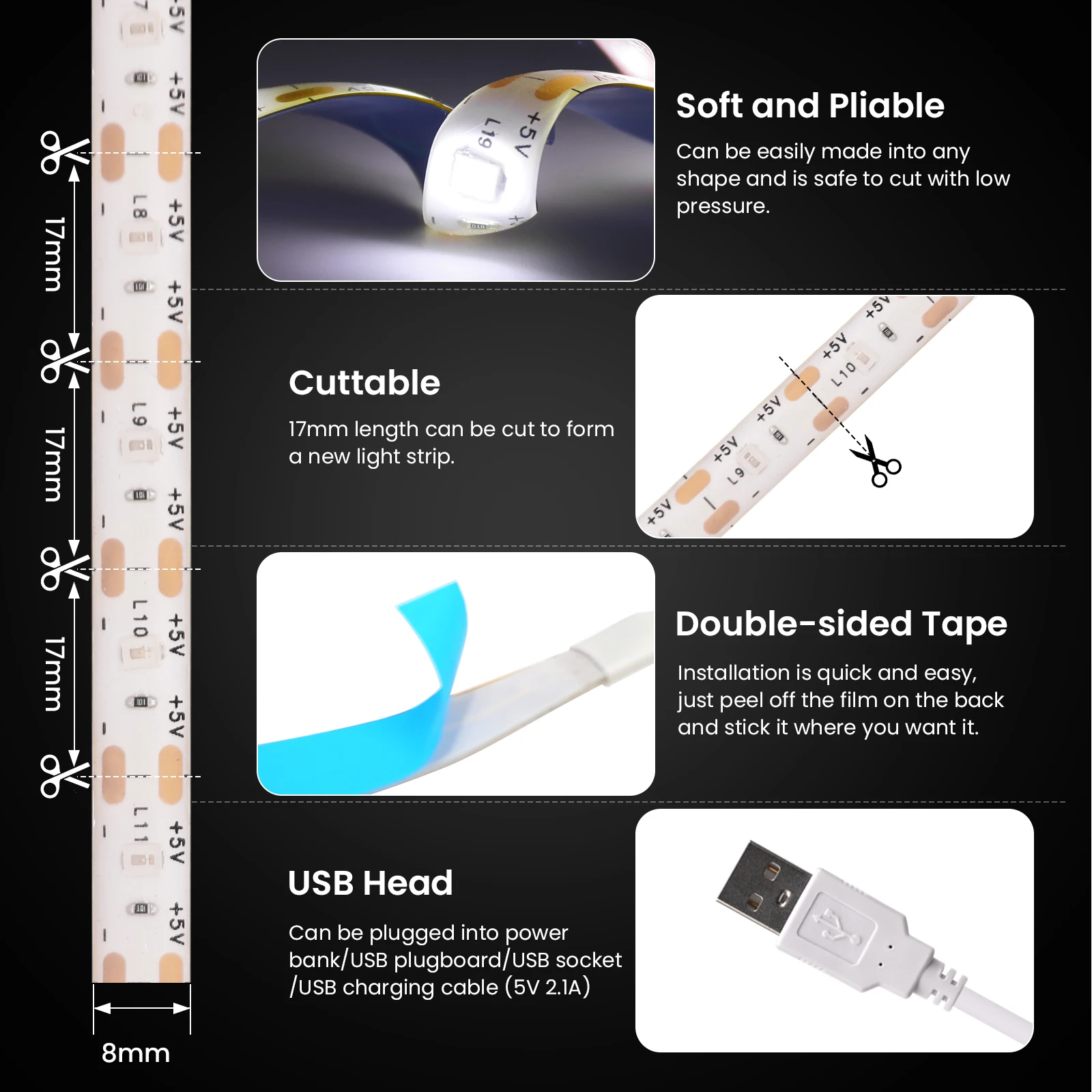 Светодиодная лента usb 5 в с диммером - Фотография_4
