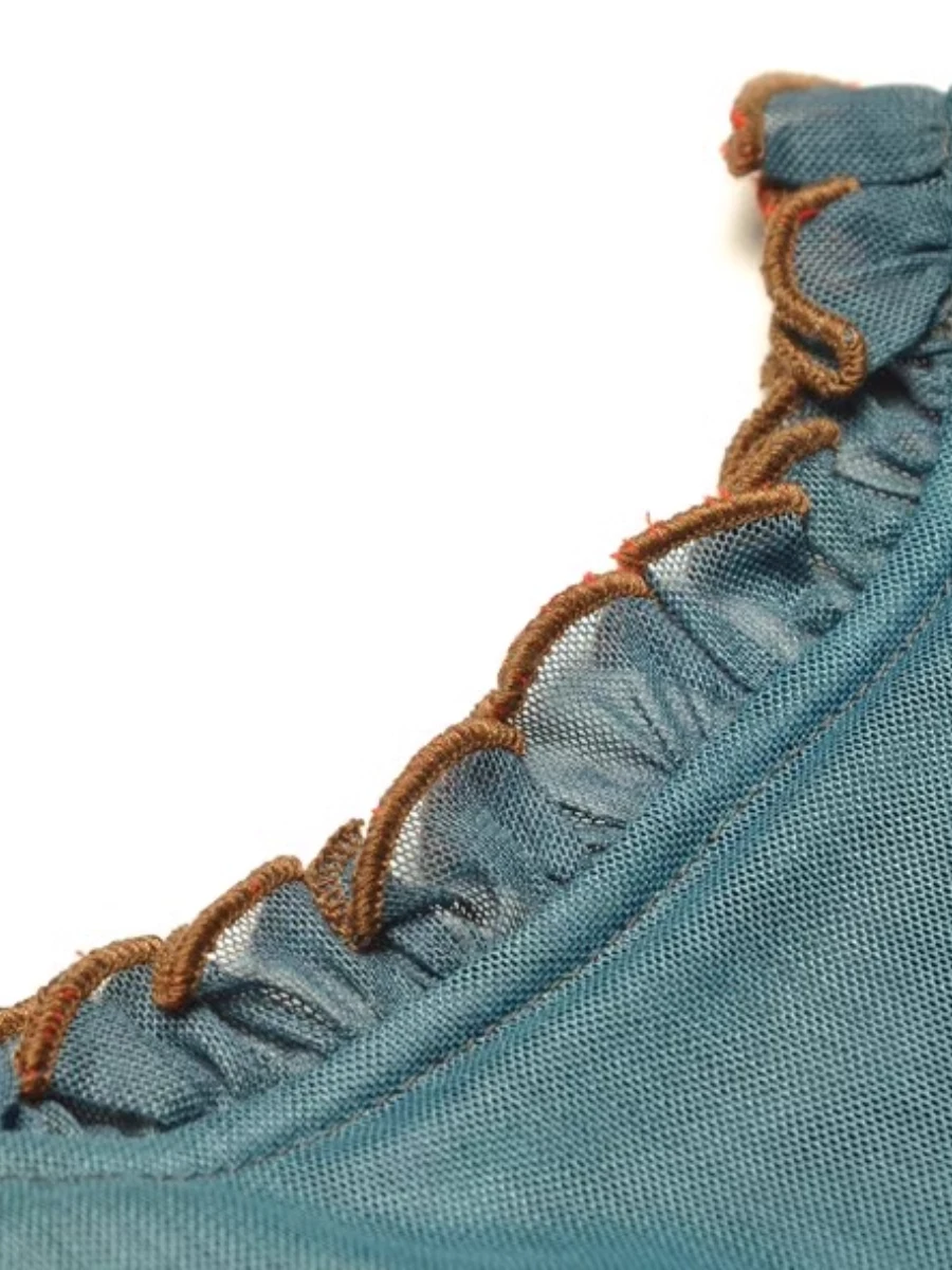 Vgh сетчатое платье на шнуровке с принтом для женщин - Фотография_5