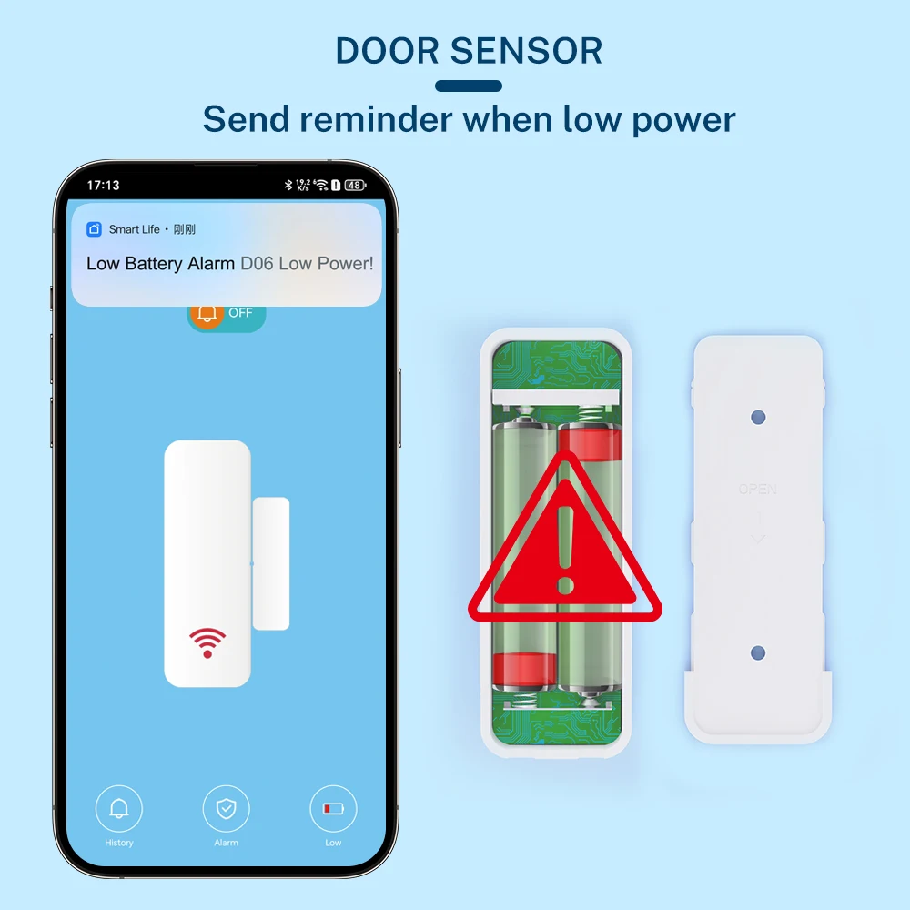 Tuya умный дом wi-fi дверной датчик - Фотография_5