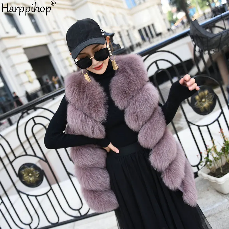 Жилет женский из натурального лисьего меха - Фотография_3