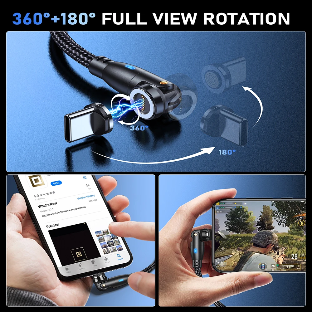 Магнитный кабель usb типа c 5a - Фотография_3