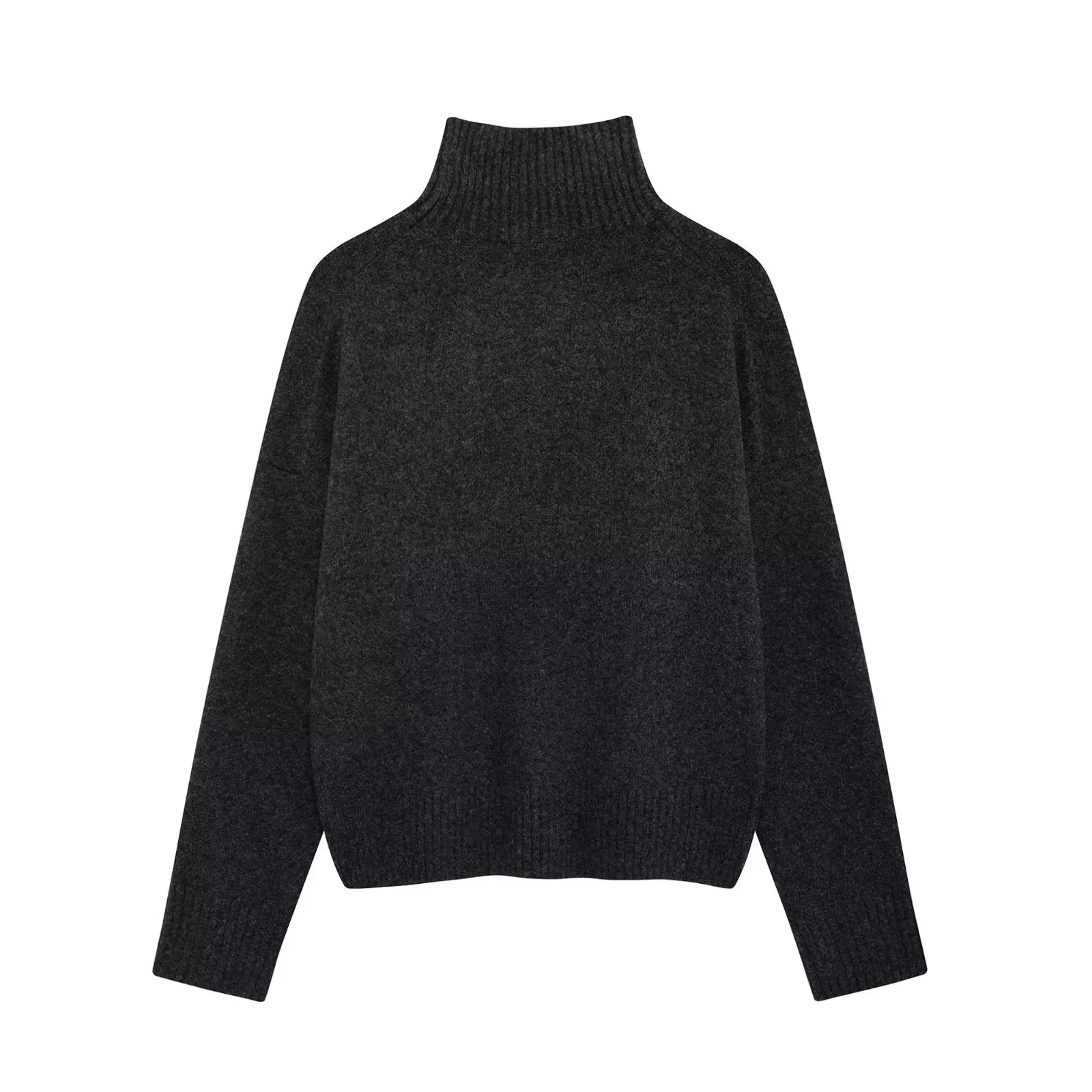 Женский элегантный бордовый вязаный пуловер - Фотография_6