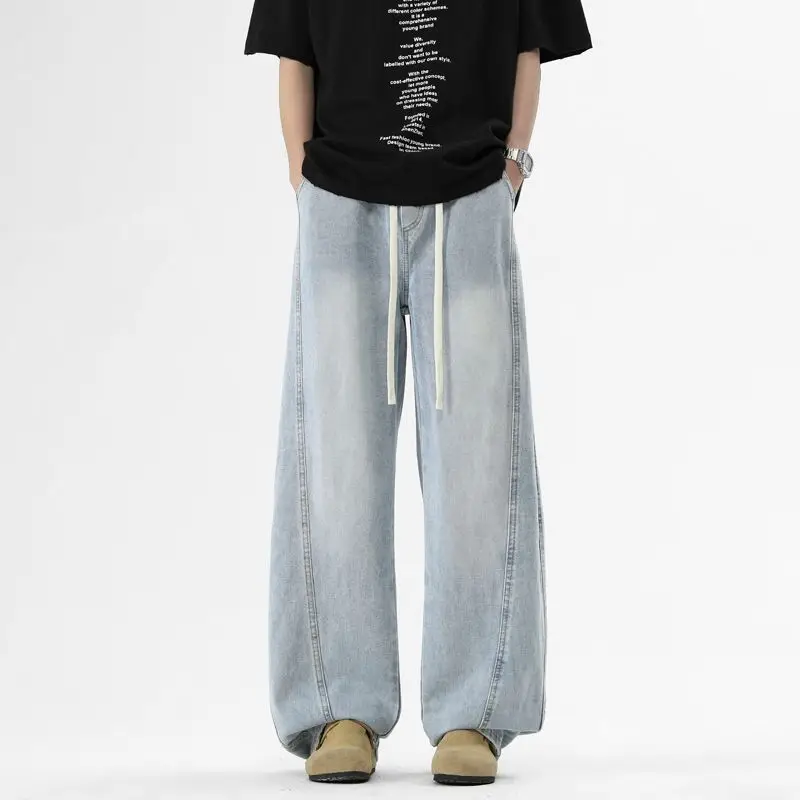 Мужские потертые джинсы большого размера на весну и осень