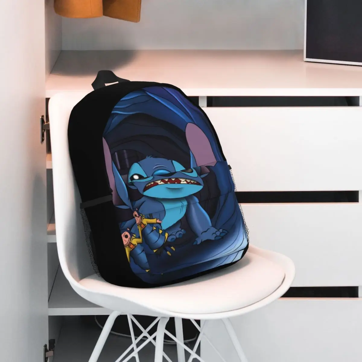 Компактный 15-дюймовый рюкзак disney stitch — стильная легкая сумка - Фотография_6