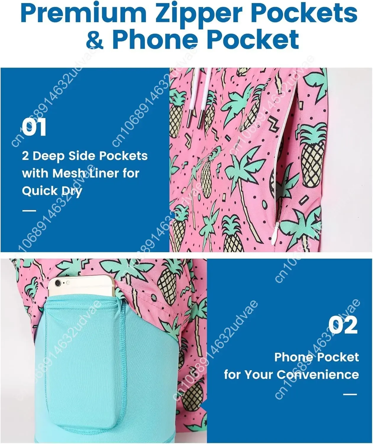 Visurigic мужские плавки 2 в 1 - Фотография_2