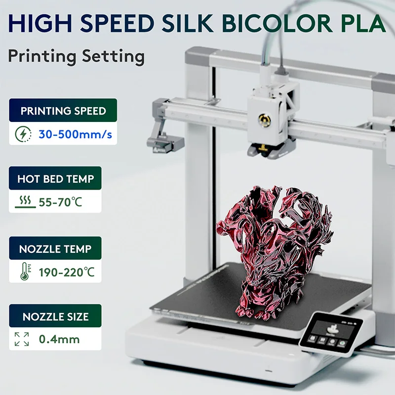 Eryone 1 кг двухцветная шелковая нить pla 3d-принт - Фотография_6