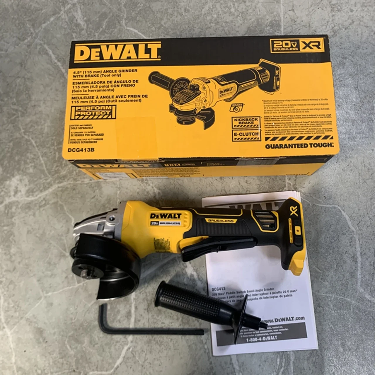 Dewalt dcg413, бесщеточный беспроводной лопастной переключатель