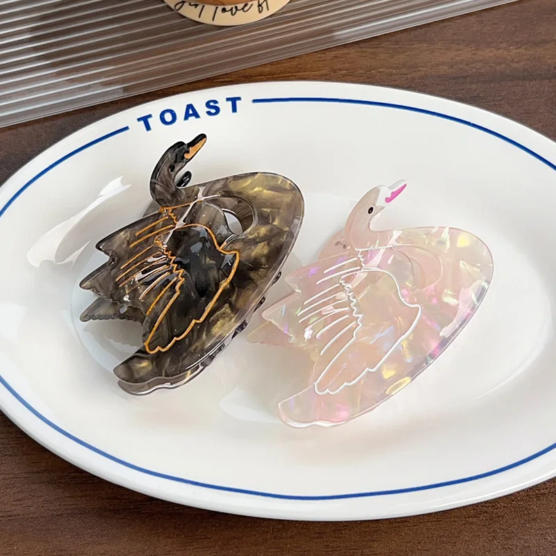 Duoshang милые элегантные цветные заколки для волос в форме лебедя - Фотография_2