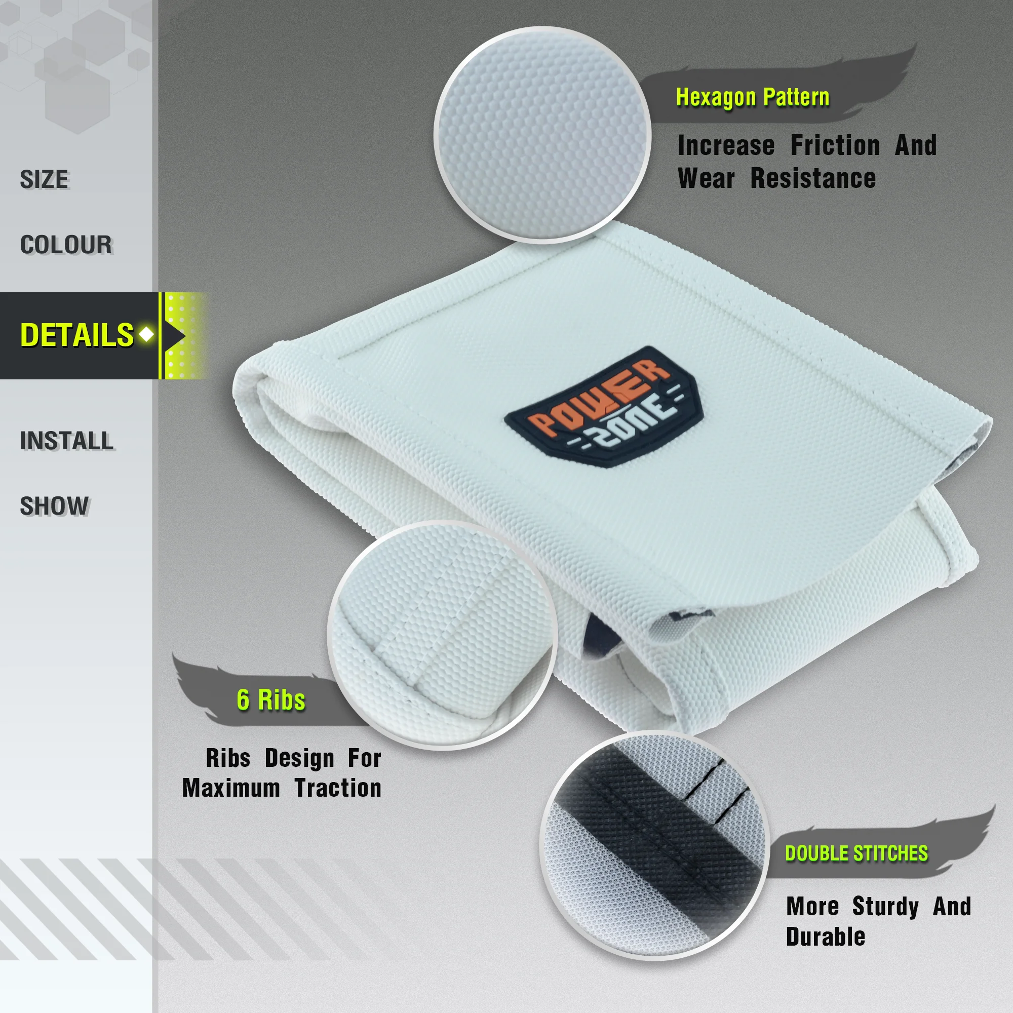 Powerzone белый чехол на сиденье - Фотография_4