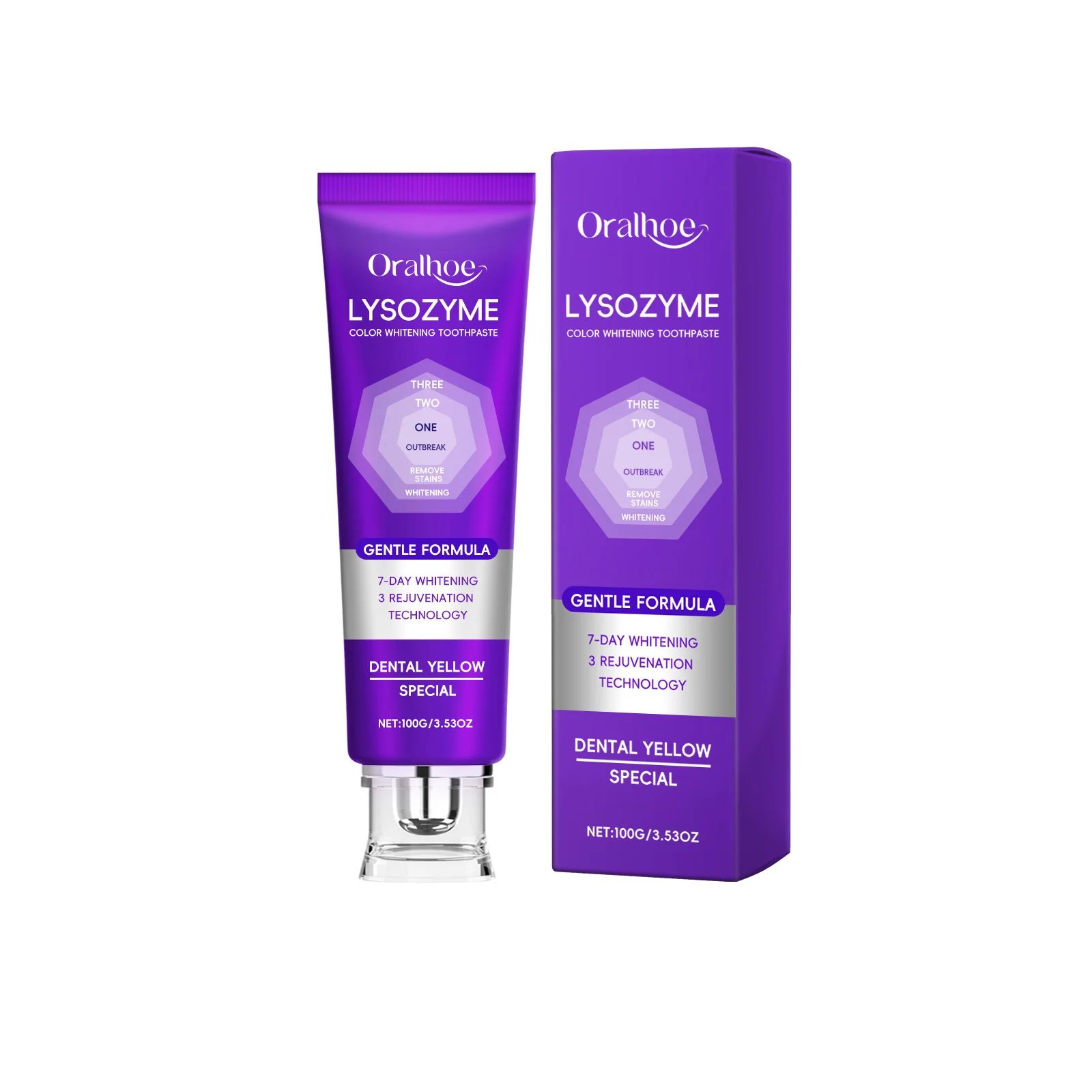 Фиолетовая зубная паста oralhoe - Фотография_2