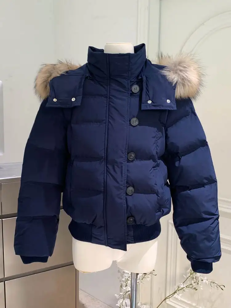 Осенне-зимняя меховая куртка с капюшоном