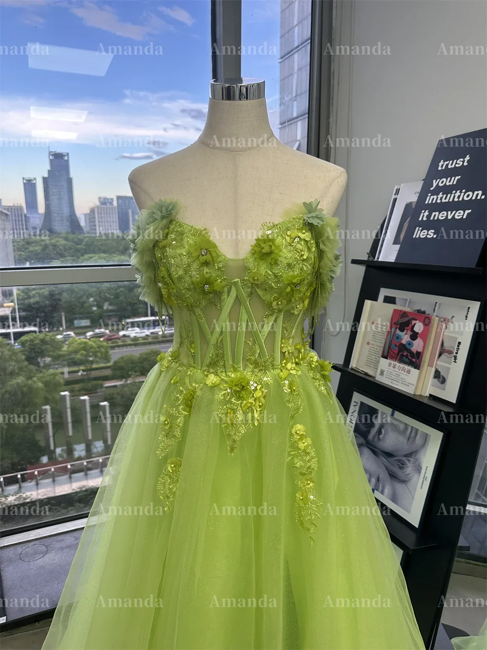 Индивидуальное блестящее 3d кружевное - Фотография_5