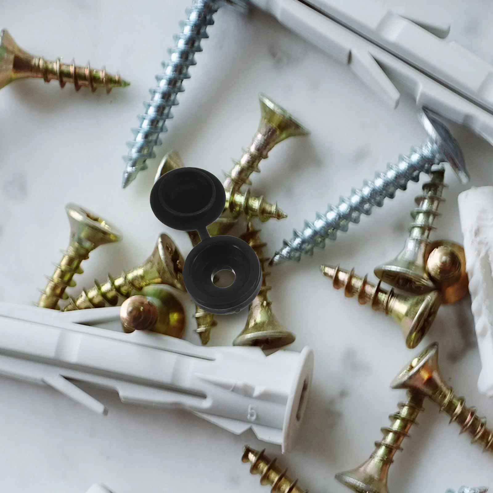 Винтовые крышки, белые пластиковые - Фотография_2