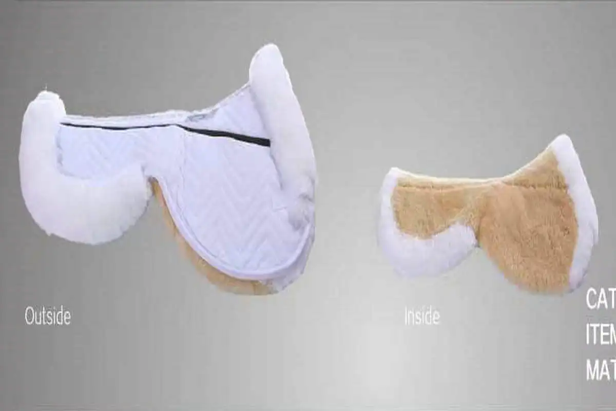 Подушечка для седла для лошади из овечьей шерсти - Фотография_4