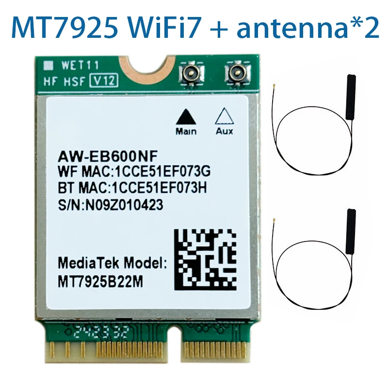Wdxun для mt7925 wifi7 сетевая карта bluetooth 5 - Фотография_3