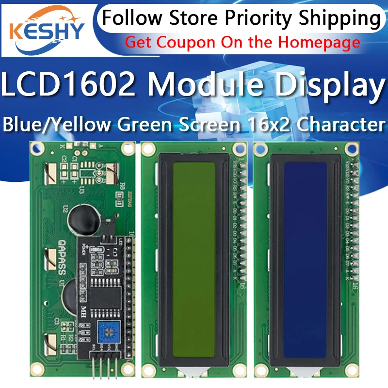Lcd1602 1602 жк-модуль синий/желтый