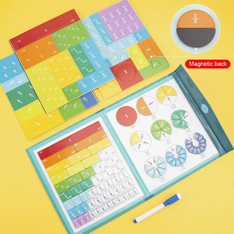 Детские обучающие математические игрушки с магнитными дробями - Фотография_3