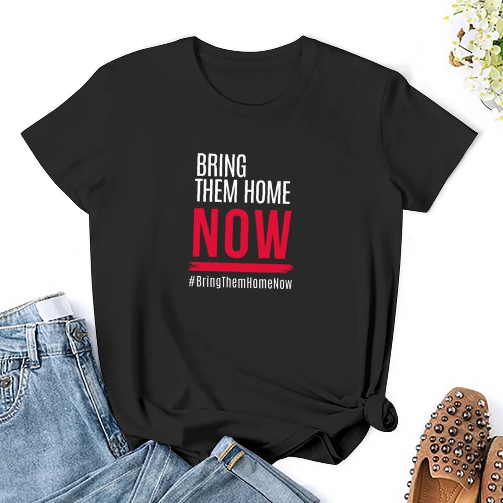 Женская футболка с надписью «bring их home now» - Фотография_5