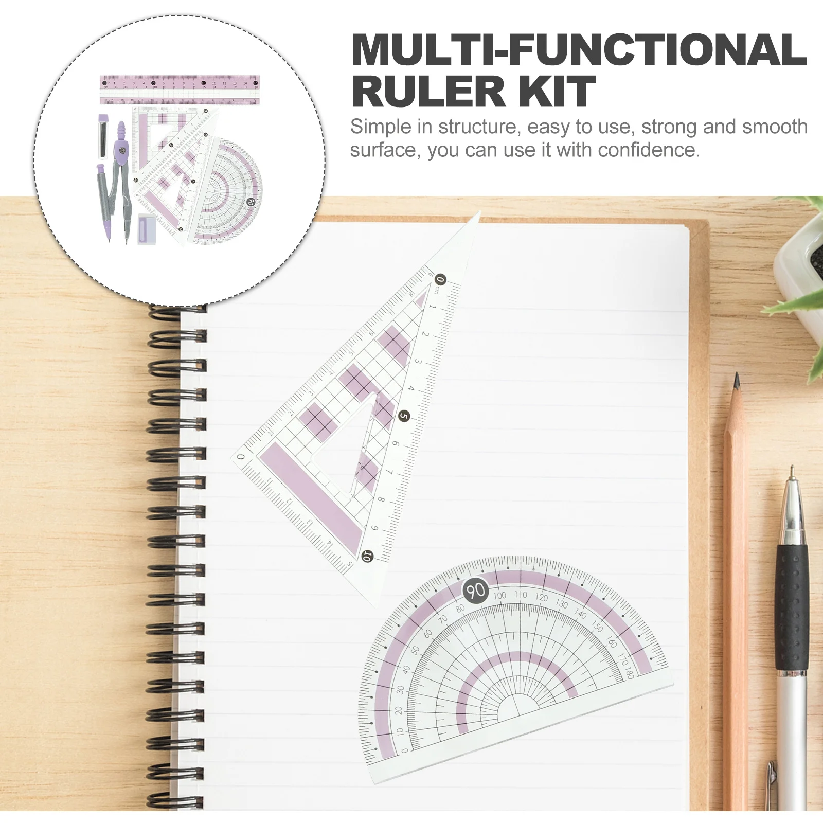 1 комплект, многофункциональный комплект линеек - Фотография_5