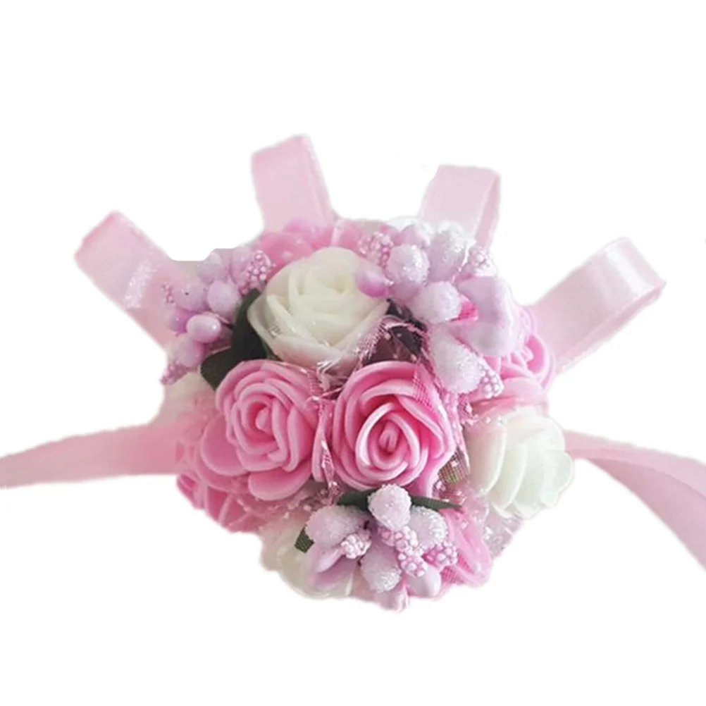 Свадебный браслет на запястье с цветком и жемчугом - Фотография_2