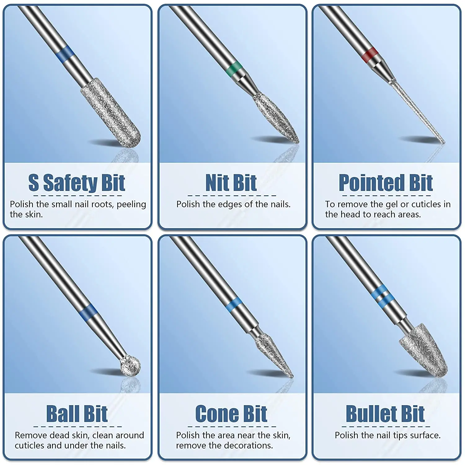 Набор фрез для лака для ногтей - Фотография_3