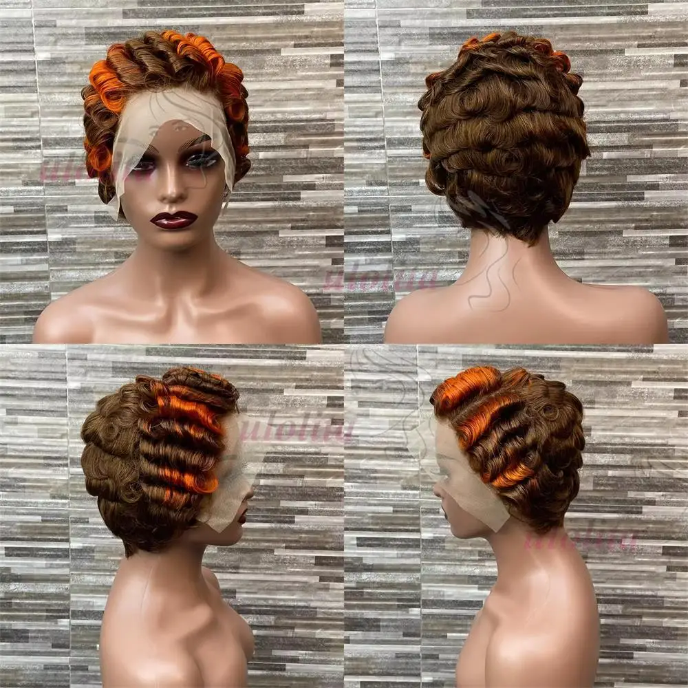 Ginger orange egg roll wave bob