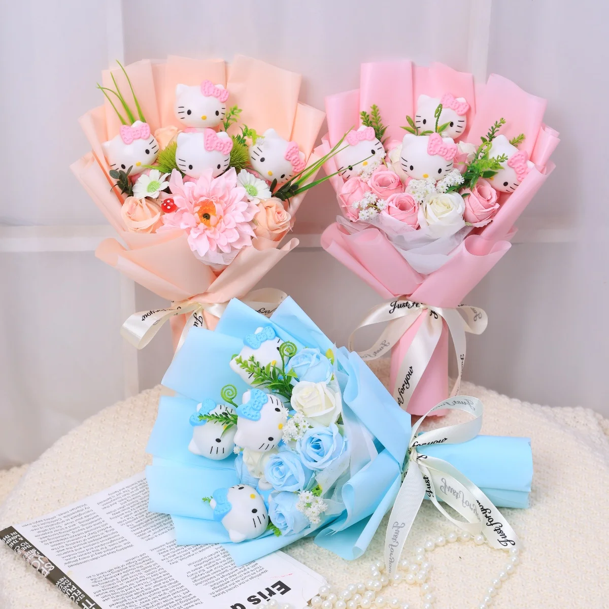 Kawaii hello kitty кошки куклы - Фотография_3
