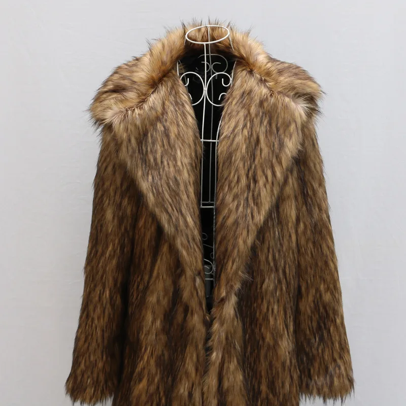 Мужские длинные пальто из искусственного меха - Фотография_4