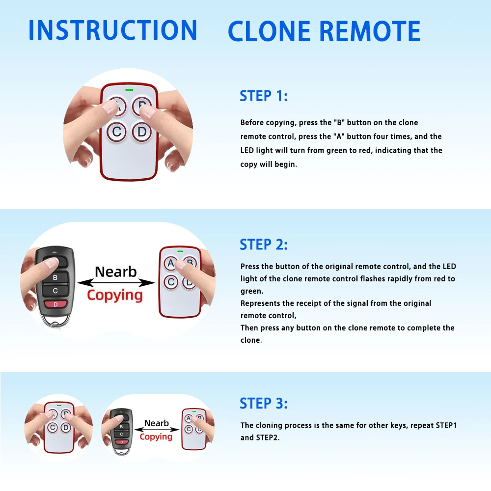 Универсальный rf пульт дистанционного управления для гаражных ворот - Фотография_5